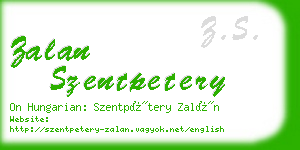 zalan szentpetery business card